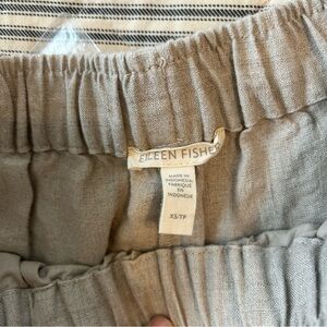 NWOT Eileen Fisher wide leg Linen pull-on pant in “undyed natural”